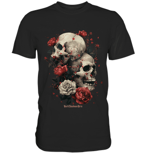 Makabre Eleganz Schädel und Rosen Kunst - Premium Shirt | Unisex - Shirts | Dark Shadows Arts