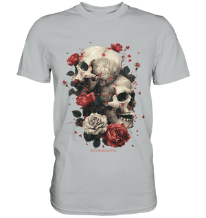Makabre Eleganz Schädel und Rosen Kunst - Premium Shirt | Unisex - Shirts | Dark Shadows Arts