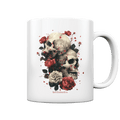 Makabre Eleganz Schädel und Rosen Kunst - Tasse glossy | Trinkgefäße | Dark Shadows Arts