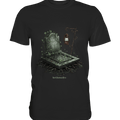 Mystische Grabstein - Illustration mit Laterne und Efeu - Premium Shirt | Unisex - Shirts | Dark Shadows Arts