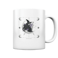 Mystische Hexe im Halbmond Magische Sternennacht - Tasse glossy | Trinkgefäße | Dark Shadows Arts
