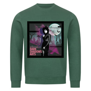 Night Queen – Gothic Eleganz im VHS - Glitch - Premium Organic Sweatshirt | Sweatshirt | Dark Shadows Arts