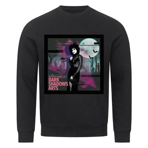 Night Queen – Gothic Eleganz im VHS - Glitch - Premium Organic Sweatshirt | Sweatshirt | Dark Shadows Arts