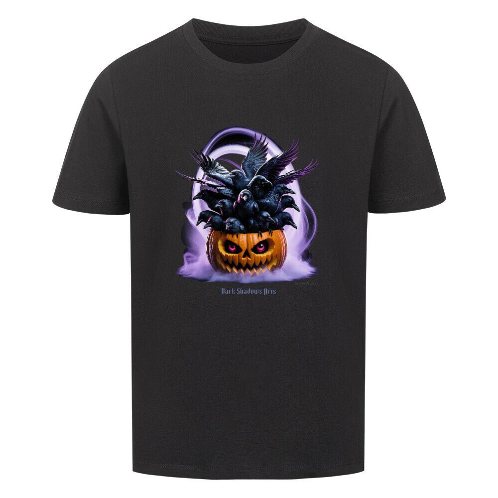 Raven Pumpkin Glow - Premium Organic Shirt Kids | T-Shirt | Dark Shadows Arts