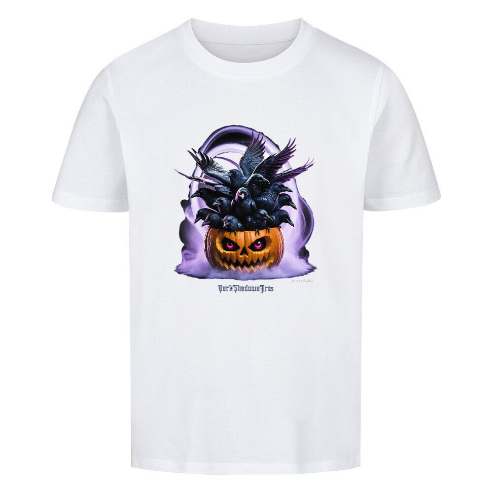 Raven Pumpkin Glow - Premium Organic Shirt Kids | T-Shirt | Dark Shadows Arts