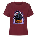 Raven Pumpkin Glow - Premium Organic Shirt Women | T-Shirt | Dark Shadows Arts