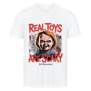 Real Toys Are Scary - HigherBlanks Premium T-Shirt | T-Shirt | Dark Shadows Arts
