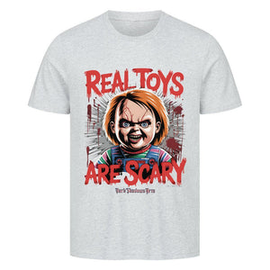 Real Toys Are Scary - HigherBlanks Premium T-Shirt | T-Shirt | Dark Shadows Arts