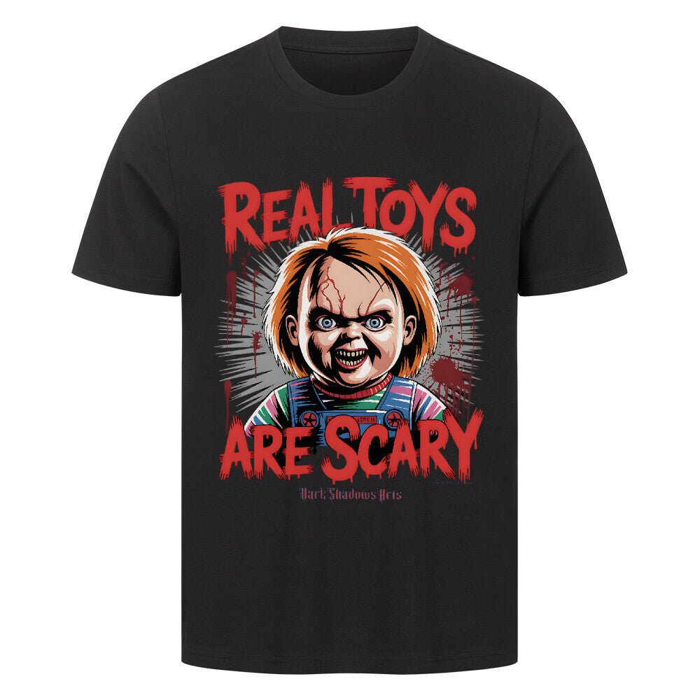 Real Toys Are Scary - HigherBlanks Premium T-Shirt | T-Shirt | Dark Shadows Arts