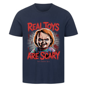 Real Toys Are Scary - HigherBlanks Premium T-Shirt | T-Shirt | Dark Shadows Arts