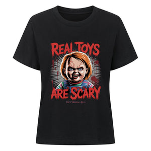 Real Toys Are Scary –Premium Organic Shirt Women | T-Shirt | Dark Shadows Arts