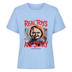Real Toys Are Scary –Premium Organic Shirt Women | T-Shirt | Dark Shadows Arts