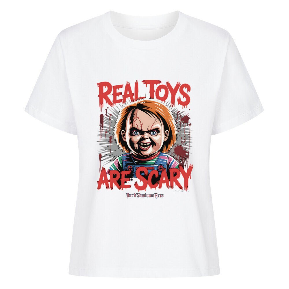 Real Toys Are Scary –Premium Organic Shirt Women | T-Shirt | Dark Shadows Arts