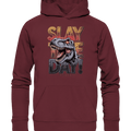 SLAY THE DAY! – Kraftvolles Dinosaurier - Design mit T - Rex - Motiv - Organic Hoodie | Hoodies | Dark Shadows Arts