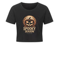 Spooky Season – Evil Pumpkin - Ladies Cropped Tee | T-Shirt | Dark Shadows Arts