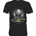 Spukfriedhof mit Vollmond und Nebel - Gruselige Halloween - Kunst - Premium Shirt | Unisex - Shirts | Dark Shadows Arts