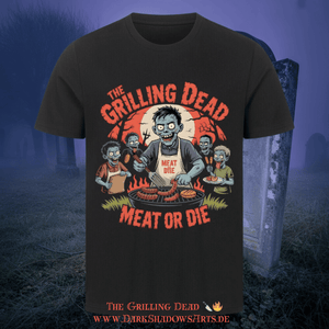 The Grilling Dead - HigherBlanks Premium T-Shirt | T-Shirt | Dark Shadows Arts