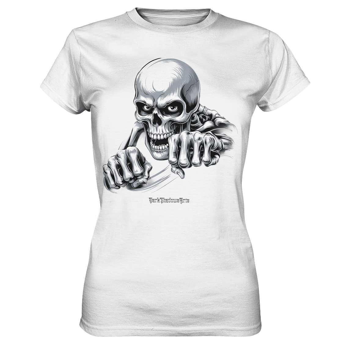 THE GRIP OF DEATH – Mystisches Schädel - Design mit intensiver Symbolik - Ladies Premium Shirt | Lady - Shirts | Dark Shadows Arts