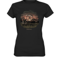 Verlassener Jahrmarkt bei Sonnenuntergang Unheimliches Riesenrad und überwucherter Rasen - Ladies Premium Shirt | Lady - Shirts | Dark Shadows Arts