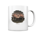 Verlassener Jahrmarkt bei Sonnenuntergang Unheimliches Riesenrad und überwucherter Rasen - Tasse glossy | Trinkgefäße | Dark Shadows Arts