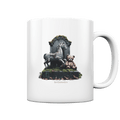 Verwittertes Karussellpferd und Plüschbär - Grabstein im Verfall - Tasse glossy | Trinkgefäße | Dark Shadows Arts