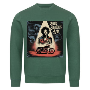 Vinyl Rebellion – Schatten der Rockzeit - Premium Organic Sweatshirt | Sweatshirt | Dark Shadows Arts