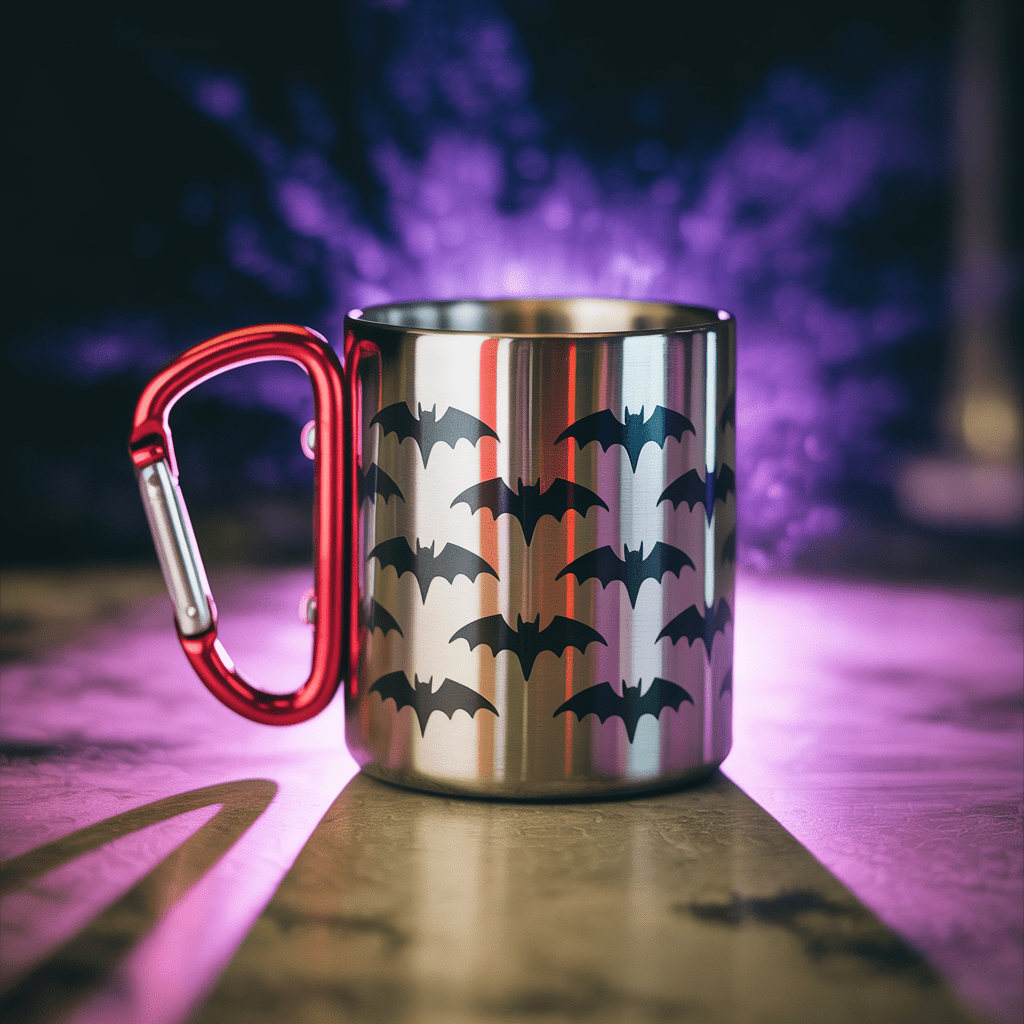 Edelstahl-Tasse mit Karabiner - Dark Shadows Arts