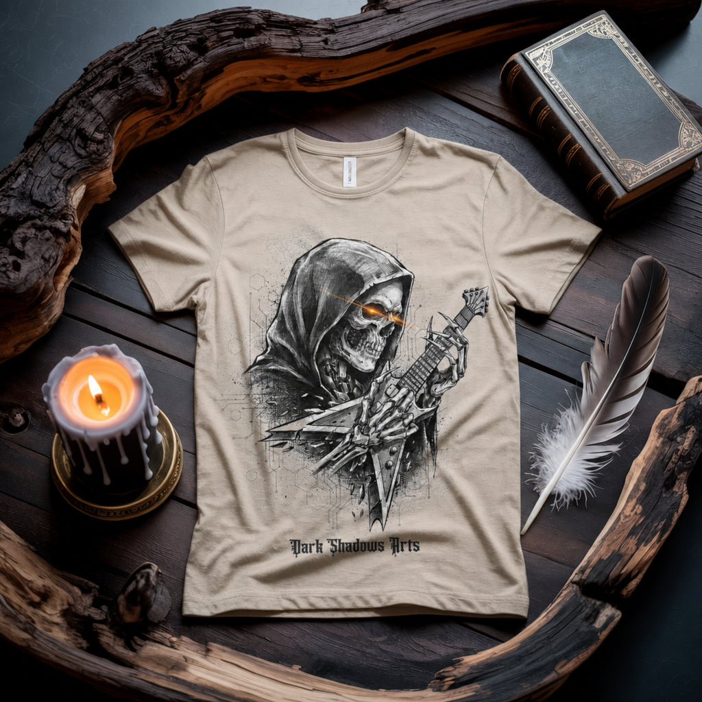Play Until Death – Dark Gothic Decibels E-Gitarren Reaper Premium T-Shirt
