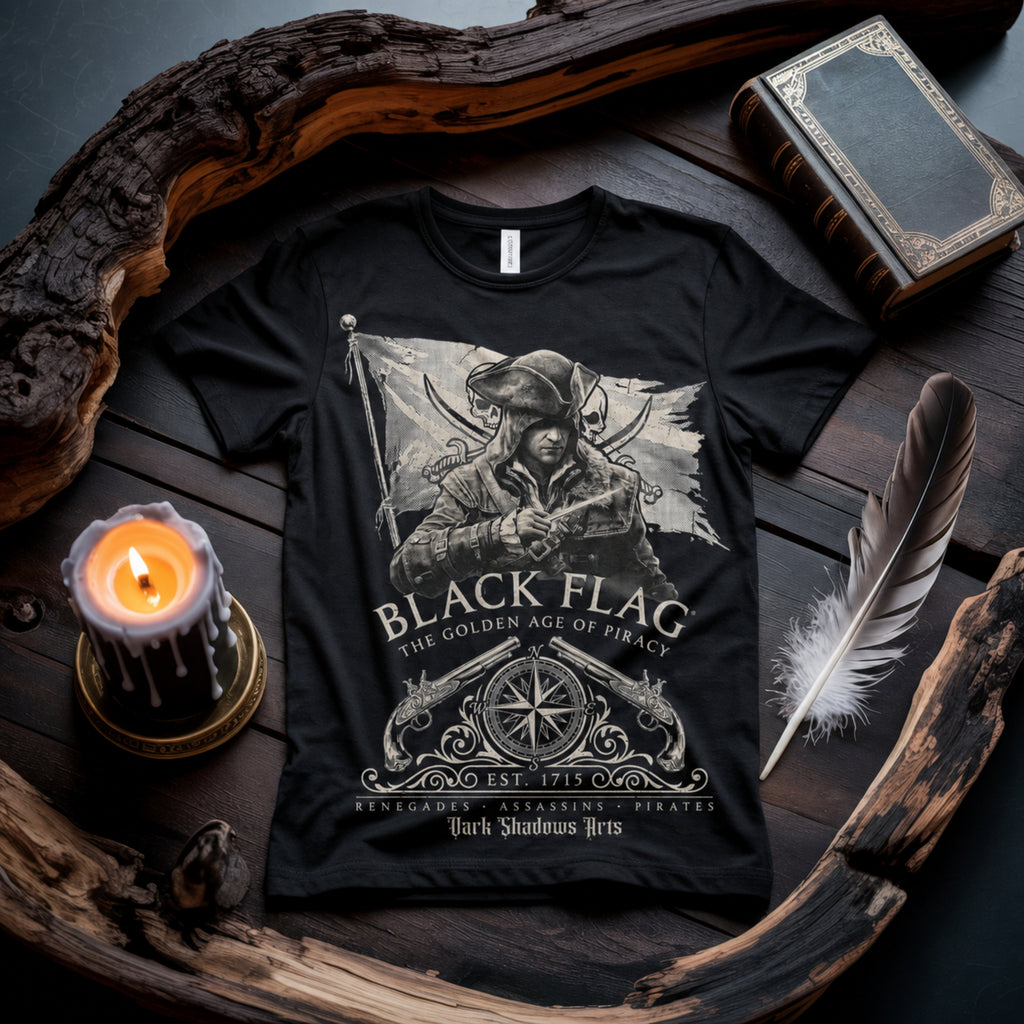 Black Flag – The Golden Age of Piracy Vintage Piraten Premium T-Shirt
