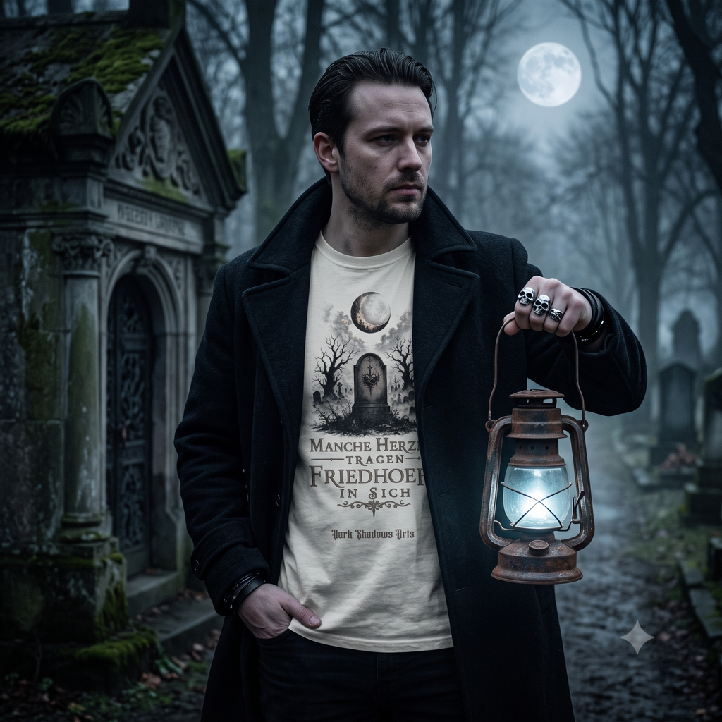 Manche Herzen tragen Friedhoefe in sich – Gothic Schattenpoesie Oversized T-Shirt