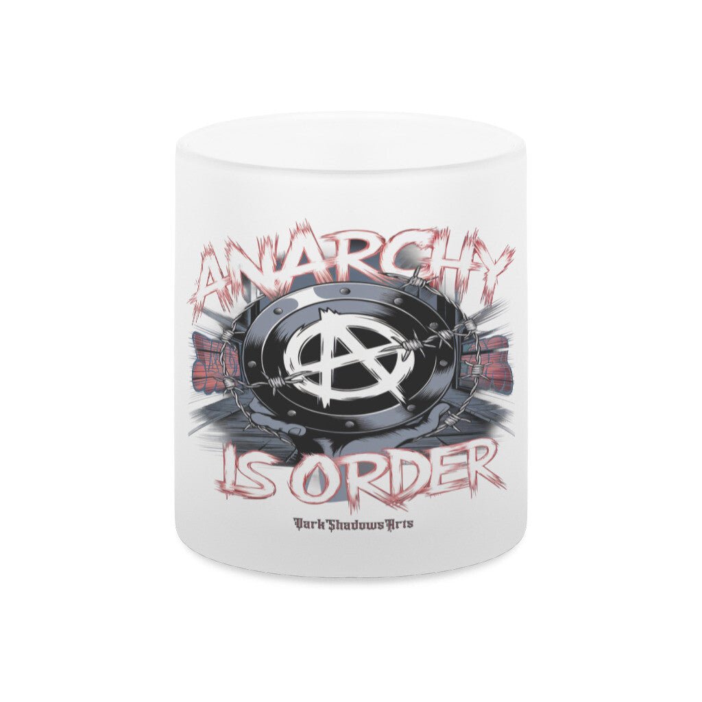 ANARCHY – Das Symbol der Rebellion - Glas - Tasse satiniert | Mug | Dark Shadows Arts