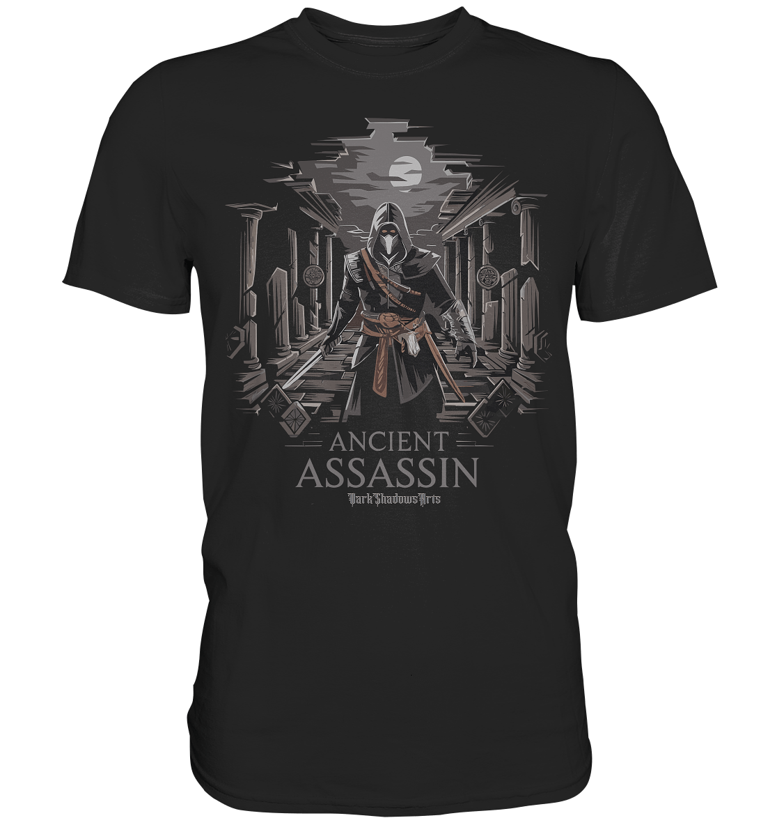 Ancient Assassin – Der Tod in historischer Nacht - Premium Shirt | Unisex - Shirts | Dark Shadows Arts