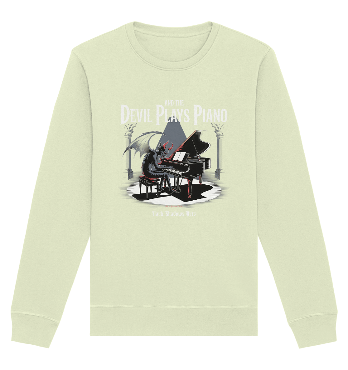 And the Devil Plays Piano – Höllische Klangkunst - DSA - Organic Basic Unisex Sweatshirt | Sweatshirts | Dark Shadows Arts