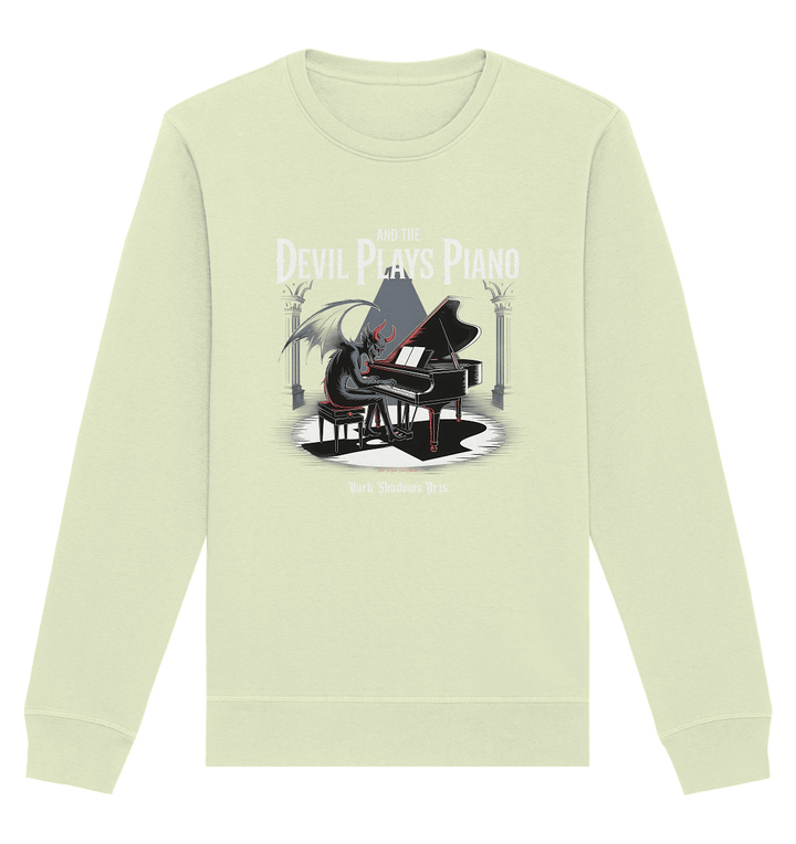 And the Devil Plays Piano – Höllische Klangkunst - DSA - Organic Basic Unisex Sweatshirt | Sweatshirts | Dark Shadows Arts