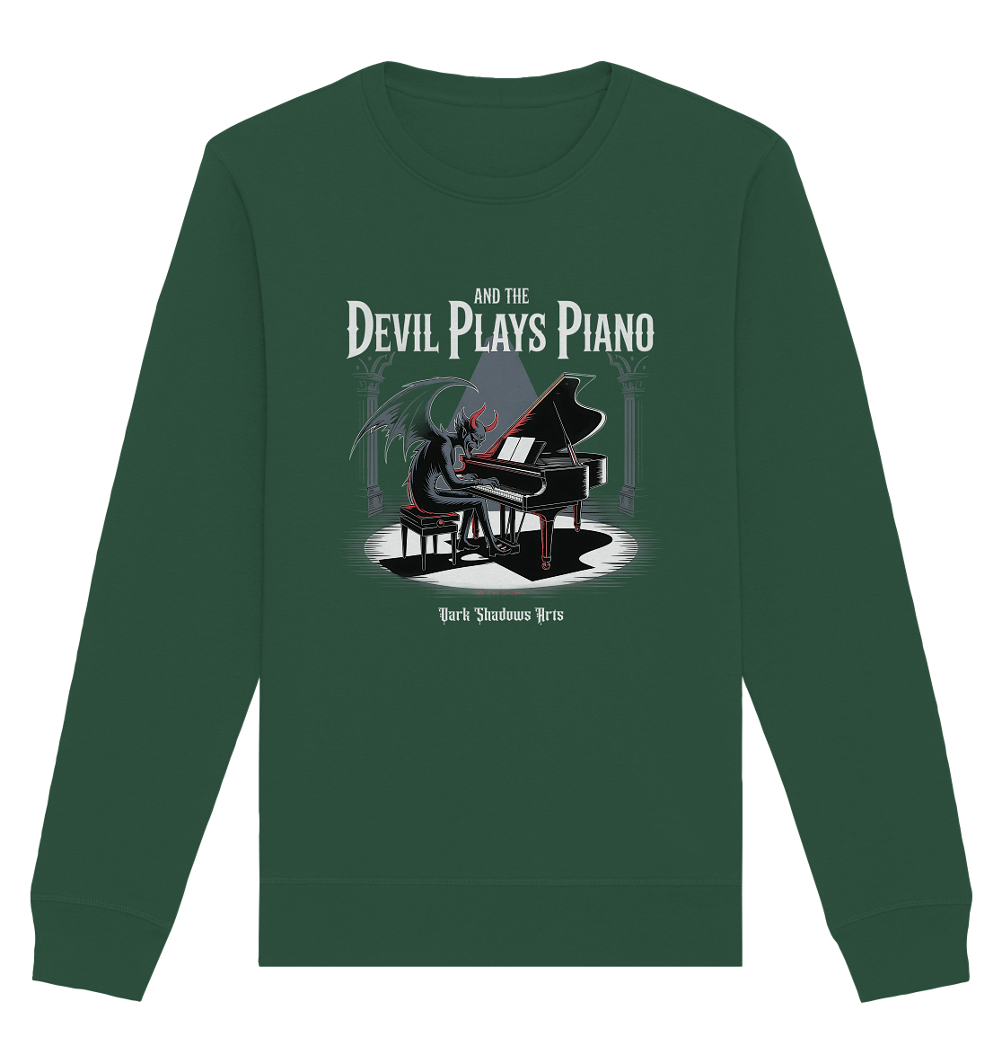 And the Devil Plays Piano – Höllische Klangkunst - DSA - Organic Basic Unisex Sweatshirt | Sweatshirts | Dark Shadows Arts