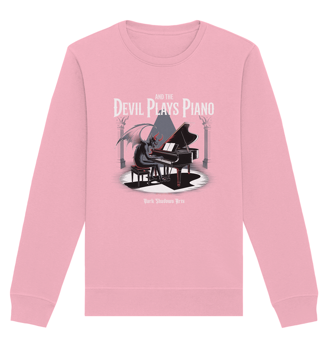 And the Devil Plays Piano – Höllische Klangkunst - DSA - Organic Basic Unisex Sweatshirt | Sweatshirts | Dark Shadows Arts