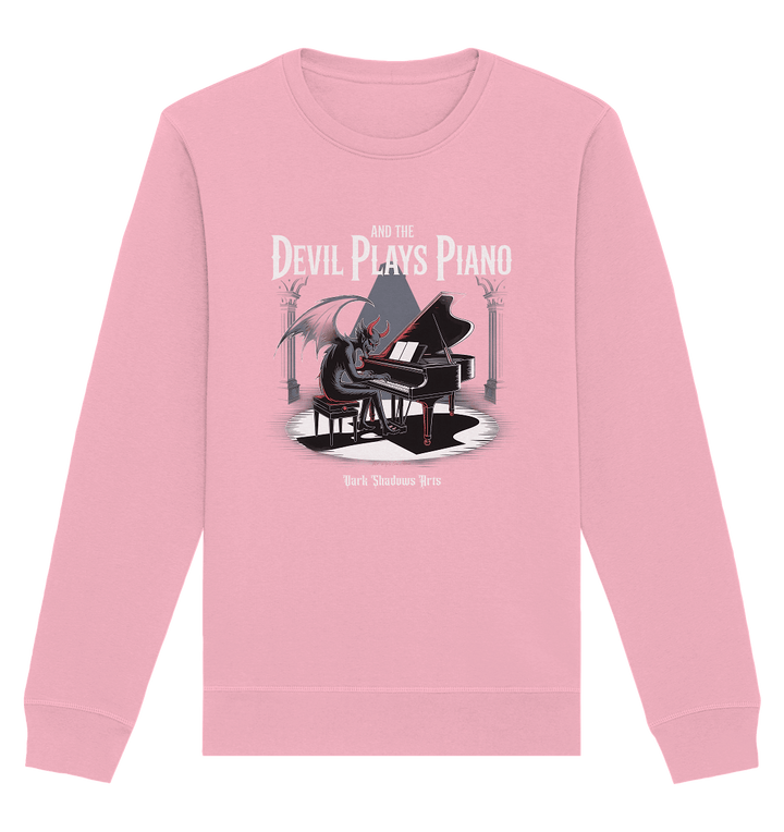 And the Devil Plays Piano – Höllische Klangkunst - DSA - Organic Basic Unisex Sweatshirt | Sweatshirts | Dark Shadows Arts
