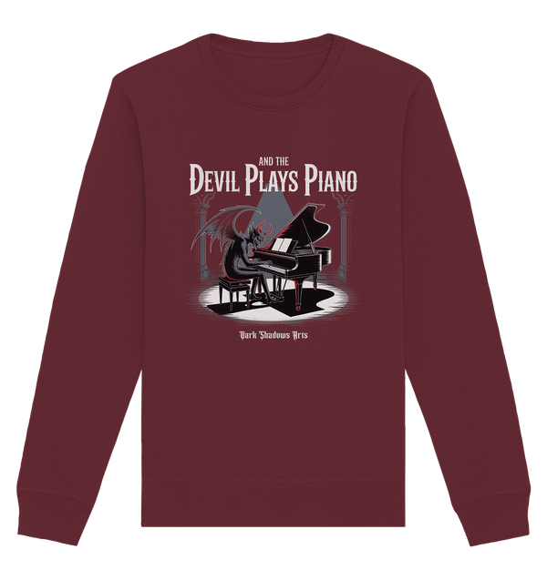 And the Devil Plays Piano – Höllische Klangkunst - DSA - Organic Basic Unisex Sweatshirt | Sweatshirts | Dark Shadows Arts