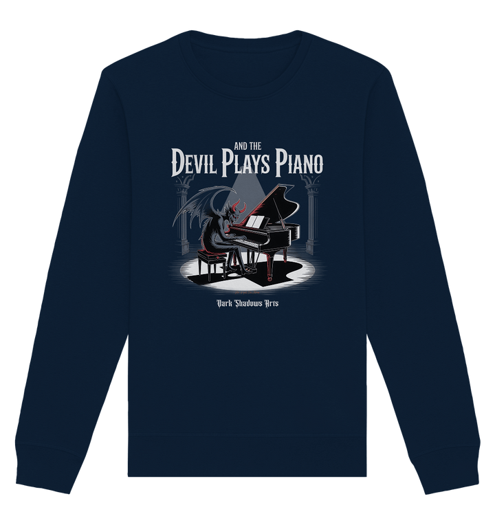 And the Devil Plays Piano – Höllische Klangkunst - DSA - Organic Basic Unisex Sweatshirt | Sweatshirts | Dark Shadows Arts