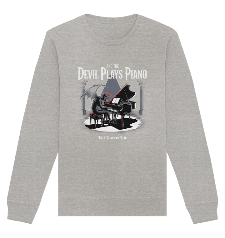 And the Devil Plays Piano – Höllische Klangkunst - DSA - Organic Basic Unisex Sweatshirt | Sweatshirts | Dark Shadows Arts
