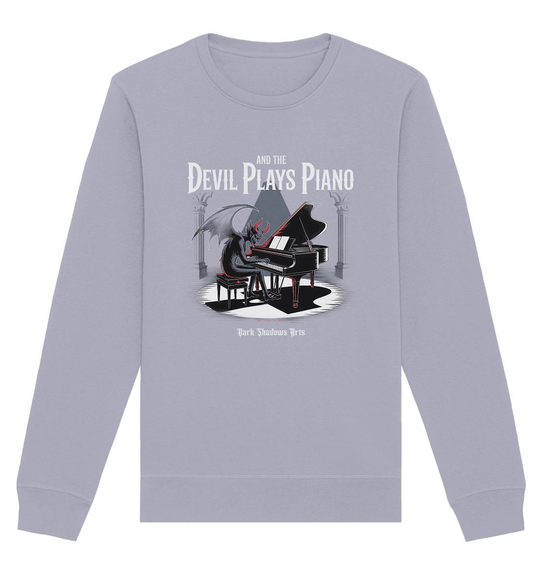 And the Devil Plays Piano – Höllische Klangkunst - DSA - Organic Basic Unisex Sweatshirt | Sweatshirts | Dark Shadows Arts