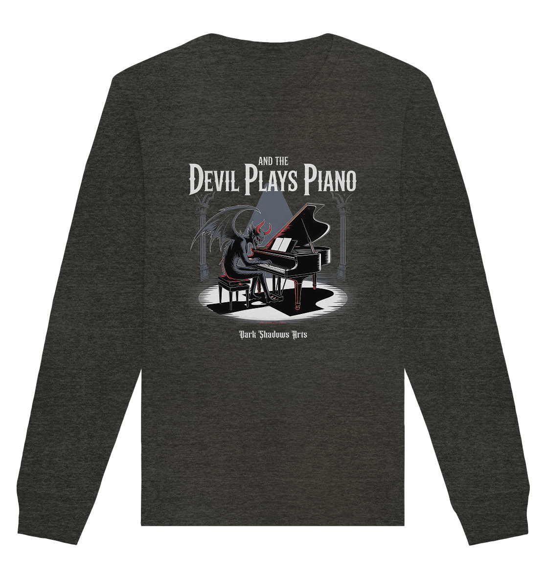 And the Devil Plays Piano – Höllische Klangkunst - DSA - Organic Basic Unisex Sweatshirt | Sweatshirts | Dark Shadows Arts