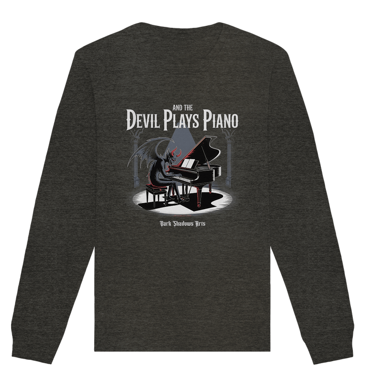 And the Devil Plays Piano – Höllische Klangkunst - DSA - Organic Basic Unisex Sweatshirt | Sweatshirts | Dark Shadows Arts
