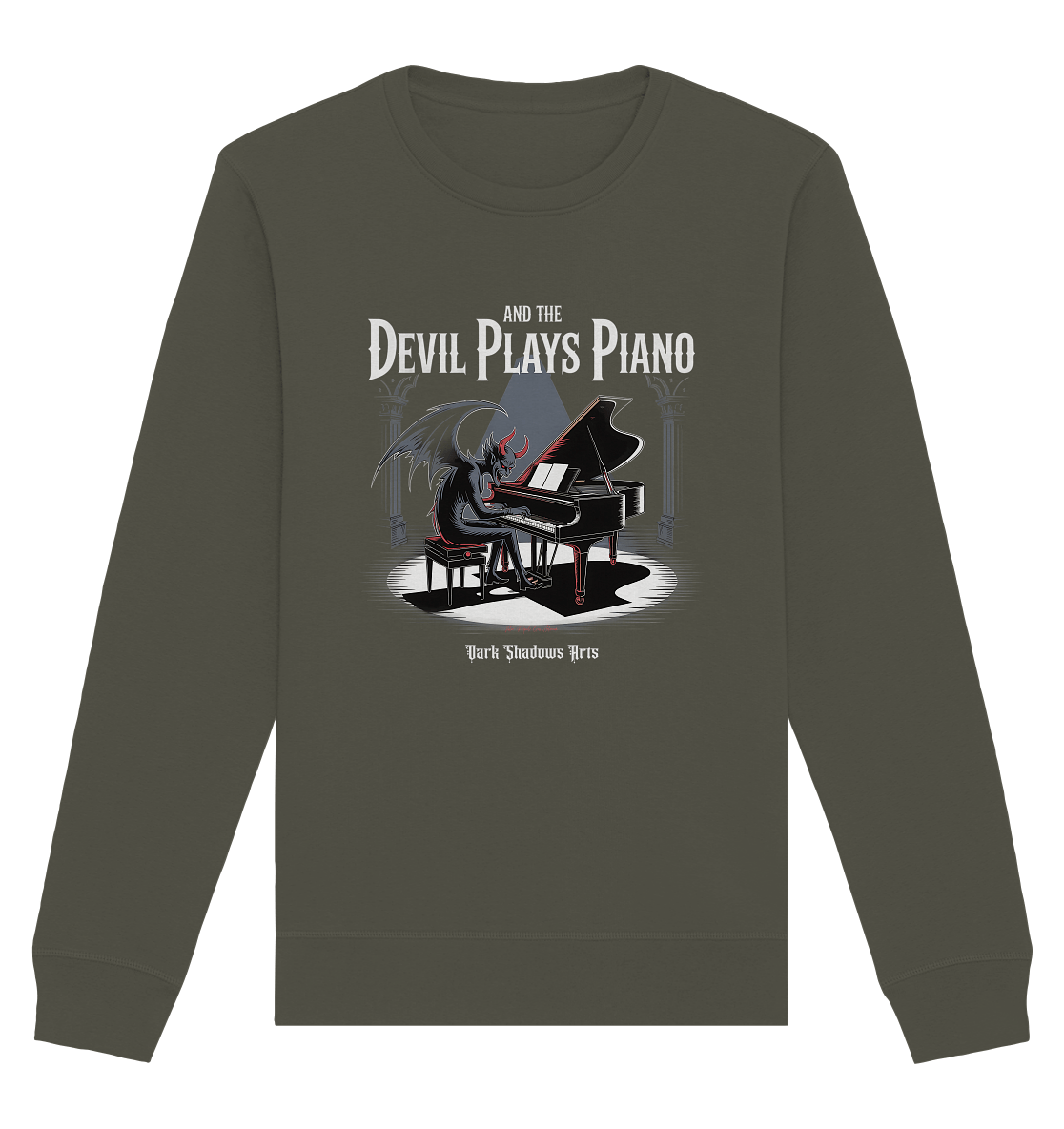 And the Devil Plays Piano – Höllische Klangkunst - DSA - Organic Basic Unisex Sweatshirt | Sweatshirts | Dark Shadows Arts