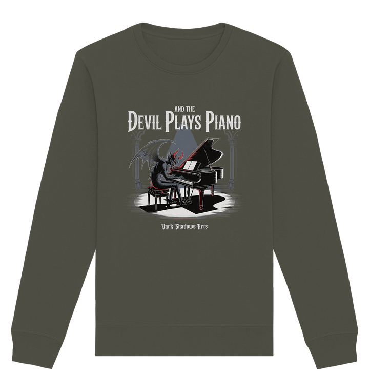 And the Devil Plays Piano – Höllische Klangkunst - DSA - Organic Basic Unisex Sweatshirt | Sweatshirts | Dark Shadows Arts