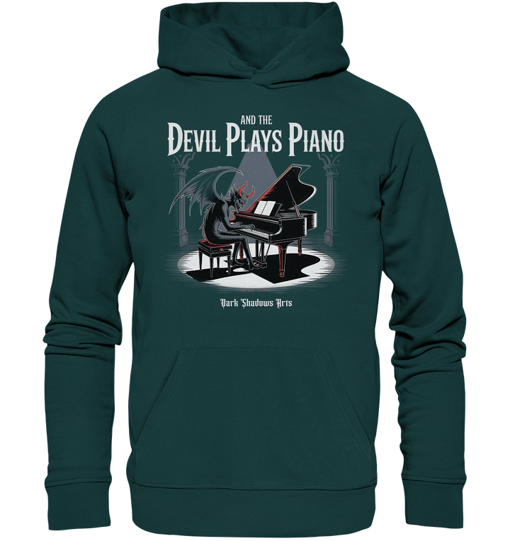 And the Devil Plays Piano – Höllische Klangkunst - DSA - Organic Hoodie | Hoodies | Dark Shadows Arts