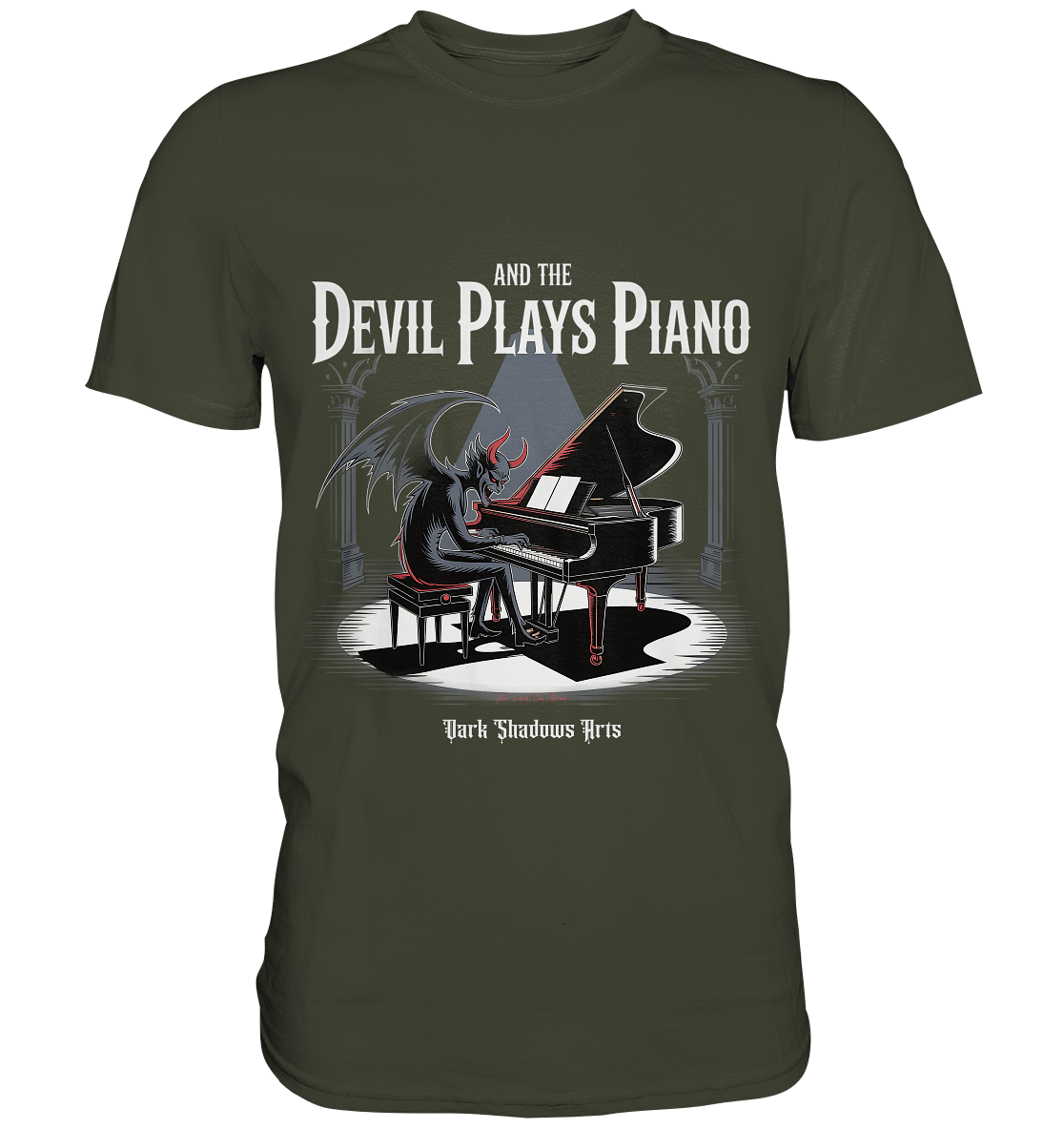 And the Devil Plays Piano – Höllische Klangkunst - DSA - Premium Shirt | Unisex - Shirts | Dark Shadows Arts