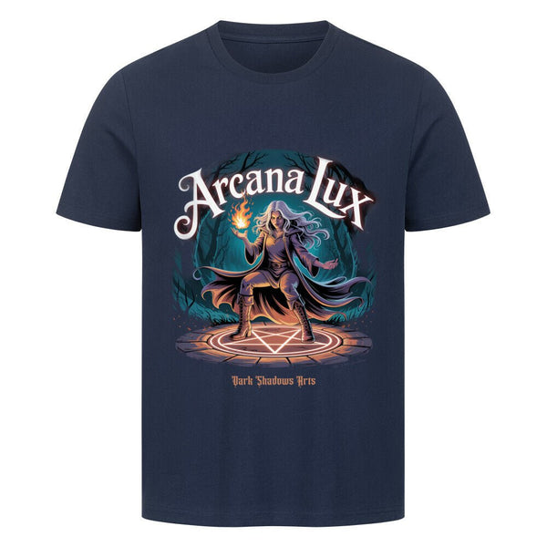 Arcana Lux_ Magische Flamme & Runenkreis - HigherBlanks Premium T-Shirt | T-Shirt | Dark Shadows Arts