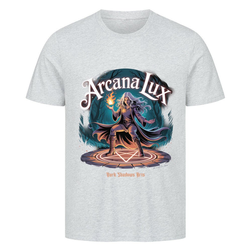 Arcana Lux_ Magische Flamme & Runenkreis - HigherBlanks Premium T-Shirt | T-Shirt | Dark Shadows Arts