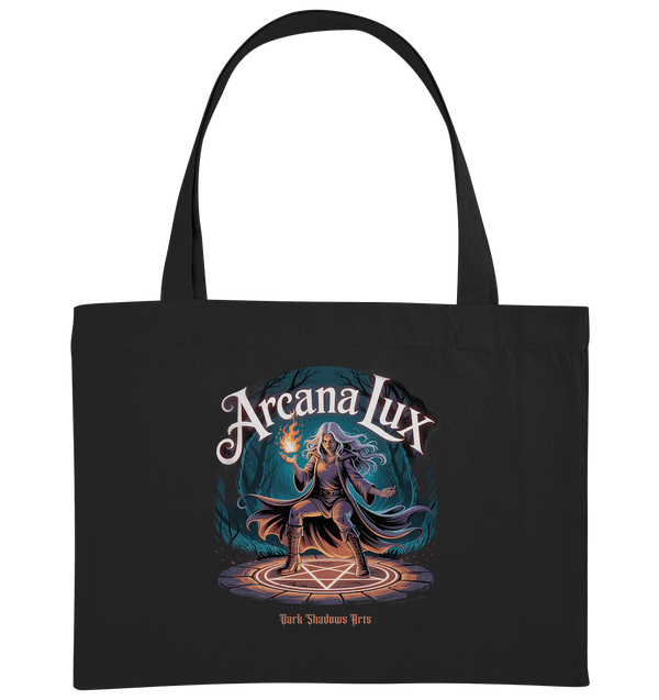 Arcana Lux_ Magische Flamme & Runenkreis - Organic Shopping - Bag - Organic Shopping - Bag | Taschen | Dark Shadows Arts